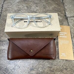 Eyebuydirect Aura C9 Clear Jade Eyeglasses Frames 50-19-140-41 w/Case NWOT G12